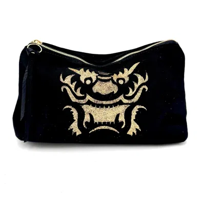 Lynn Tallerico Women's Mahjong Tile Bag In Black Suede
