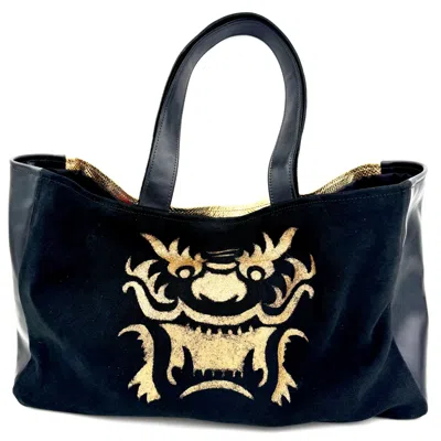 Lynn Tallerico Women's Mahjong Tote In Black Suede