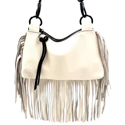 Lynn Tallerico Women's Neutrals Tina Fringe Bag In Cream Leather