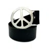 Lynn Tallerico Women's Peace Belt In Pewter Black Small Medium In Black
