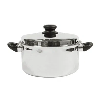 Lynns 5.5 Qt. Edelstahl Rostfrei Saturn 300f Stainless Steel Dutch Oven In Silver