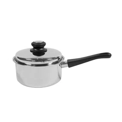 Lynns Edelstahl Rostfrei Saturn 300f Covered Stainless Steel Saucepan With Lid In Silver