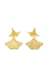 Lynyer Enchanted Flora Leaf-embellished Earrings In Gold