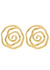 Lynyer Floral Vortex 24kt Gold-plated Drop Earrings In Gold