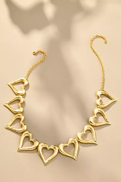 Lynyer Open Heart Necklace In Gold