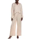 Lyra & Co 2pc Shirt & Pant Set In Beige