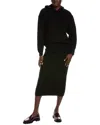 Lyra & Co 2pc Sweater & Skirt Set In Black