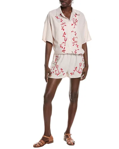 Lyra & Co 2pc Top & Short Set In White