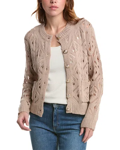 Lyra & Co Cardigan In Beige