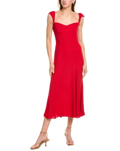 Lyra & Co Midi Dress In Red