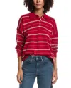 Lyra & Co Polo Sweater In Red