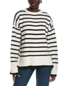 Lyra & Co Striped Sweater In White