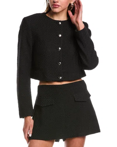 Lyra & Co Wool-blend Blazer In Black