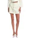 Lyra & Co Wool-blend Mini Skirt In Beige