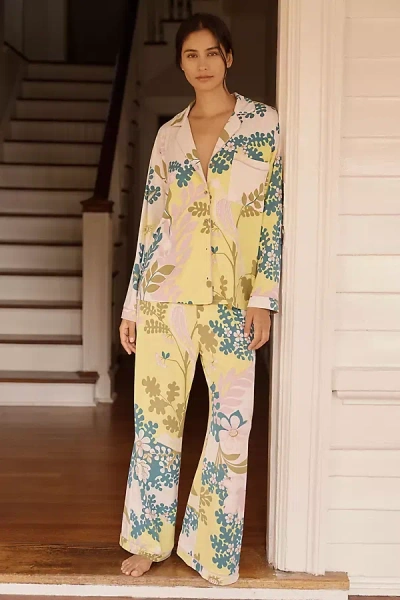 Lyrebird Briar Long Sleeve Pajama Shirt In Multi