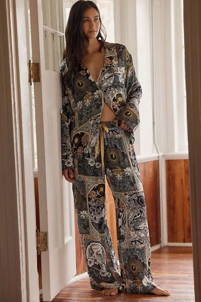 Lyrebird By Anthropologie Silky Pyjama Bottoms In Multicolor