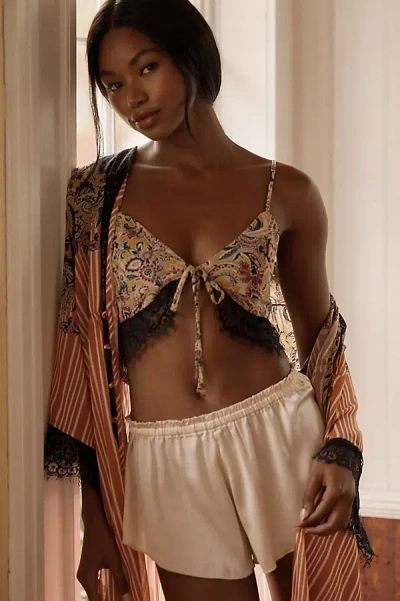 Lyrebird Chiffon Lace Bralette In Multi