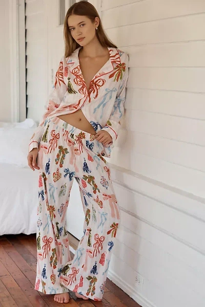 Lyrebird Cloud Flannel Pajama Pants In Multi