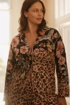 Lyrebird Cloud Flannel Pajama Top In Black