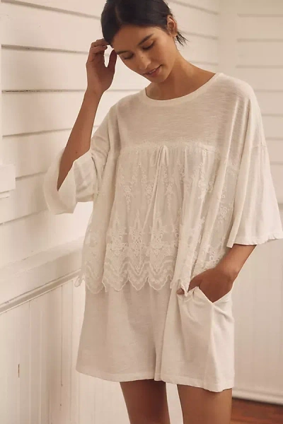 Lyrebird Cotton Lace Twofer Romper In White