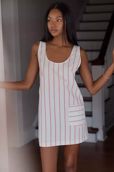 Lyrebird Cotton Scoop-neck Shift Dress In White