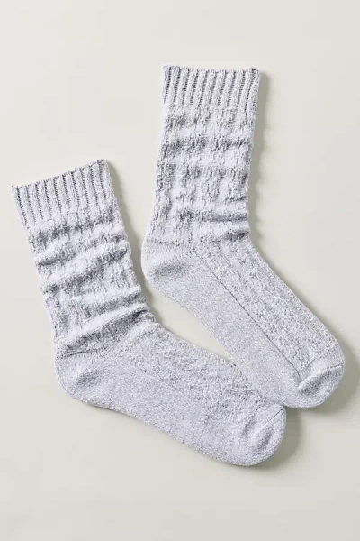 Lyrebird Cozy Cable Knit Socks In Gray