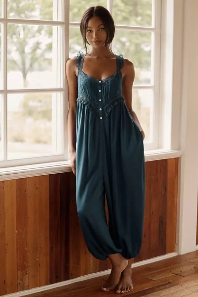 Lyrebird Deco Bib Jumpsuit In Blue