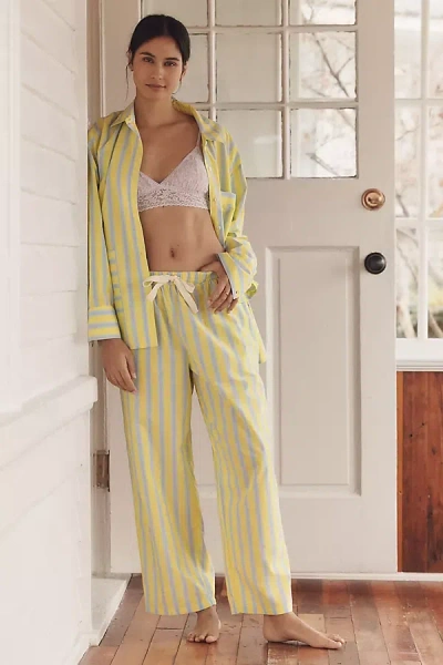 Lyrebird Drawstring Boxer Pants In Yellow