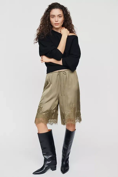 Lyrebird Heirloom Lace Bermuda Shorts In Brown