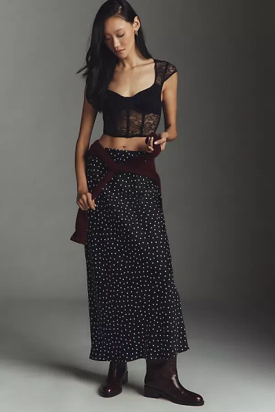 Lyrebird Lace Corset Pullover Top In Black