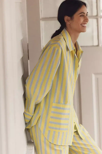 Lyrebird Long-sleeve Buttondown Shirt In Yellow