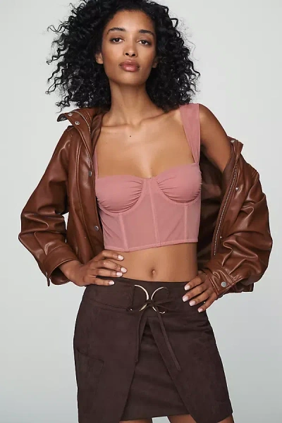 Lyrebird Mesh Underwire Corset In Pink