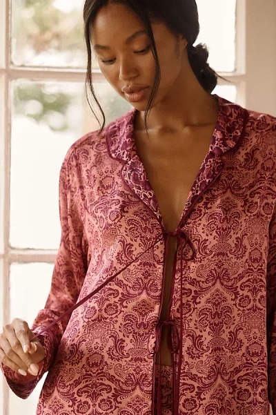 Lyrebird Palm Reader Pyjama Top In Pink