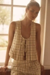 Lyrebird Pintuck Flannel Vest In Neutral