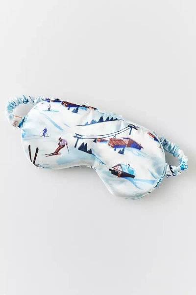 Lyrebird Printed Sleep Mask In White