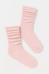 Lyrebird Ribbed Crew Socks In Pink