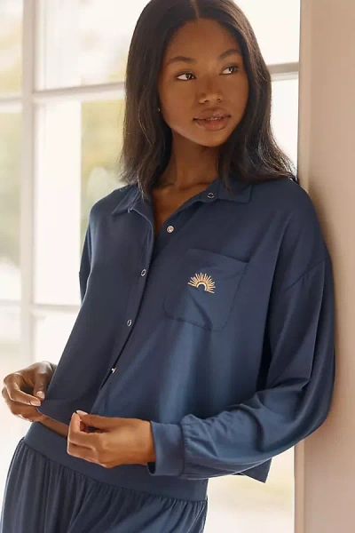 Lyrebird Rugby Long-sleeve Top In Blue