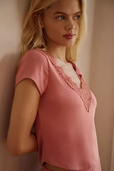 Lyrebird Rune Layering Tee In Pink
