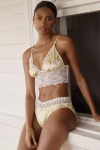 Lyrebird Satin Bikini Briefs In Yellow
