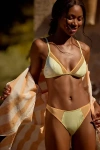 Lyrebird Satin Mesh Triangle Bra In Green