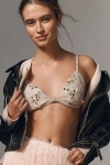 Lyrebird Sequin Triangle Bralette In Neutral