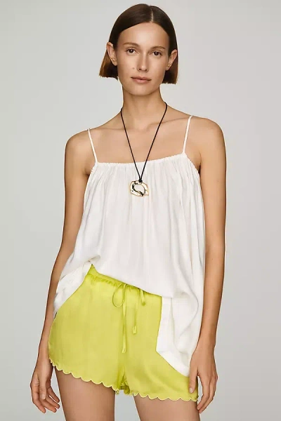 Lyrebird Silken Scalloped Shorts In Yellow