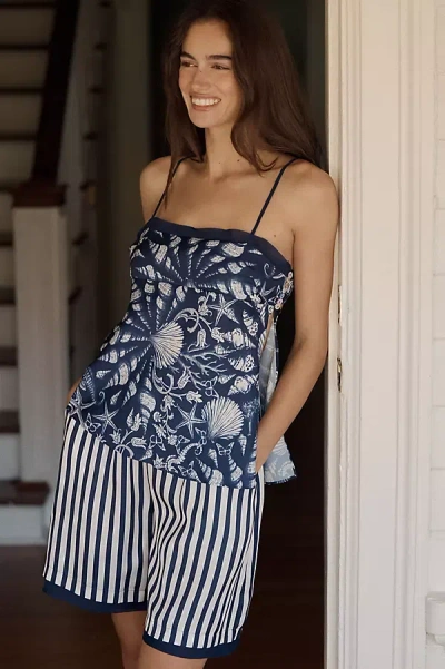 Lyrebird Silky Cowl-back Camisole In Blue