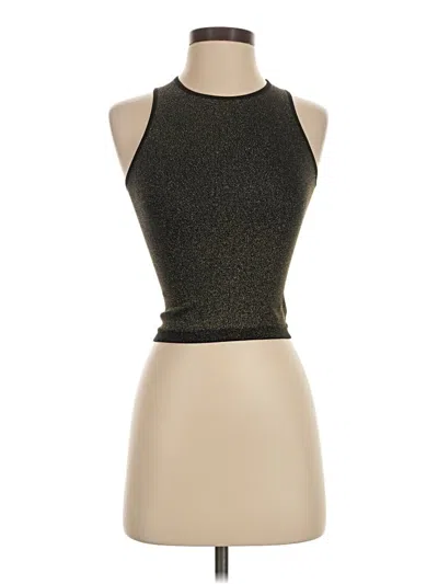 Pre-owned Lyrebird Sleeveless Top Gold Halter Neckline Tops
