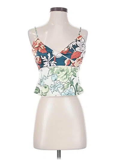 Lyrebird Sleeveless Top Green Halter Neckline Tops In Multi