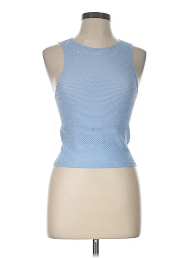 Pre-owned Lyrebird Tank Top Blue Halter Neckline Tops