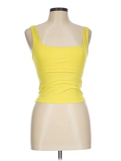 Pre-owned Lyrebird Tank Top Yellow Strapless Neckline Tops