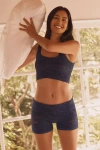 Lyrebird Textured Seamless Boyshorts In Blue