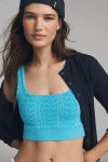 Lyrebird Textured Seamless Longline Tank Top In Blue