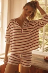 Lyrebird The Briar Long-sleeve Slouchy Henley Top By  In White